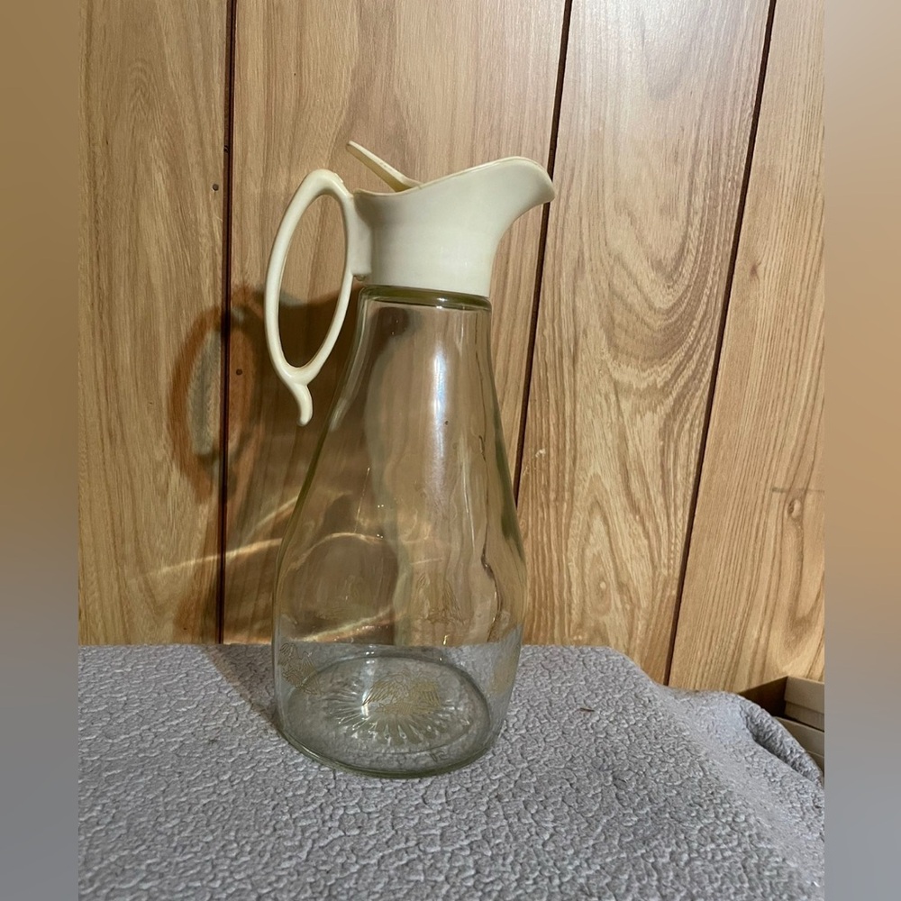 Vintage Syrup Glass Pitcher